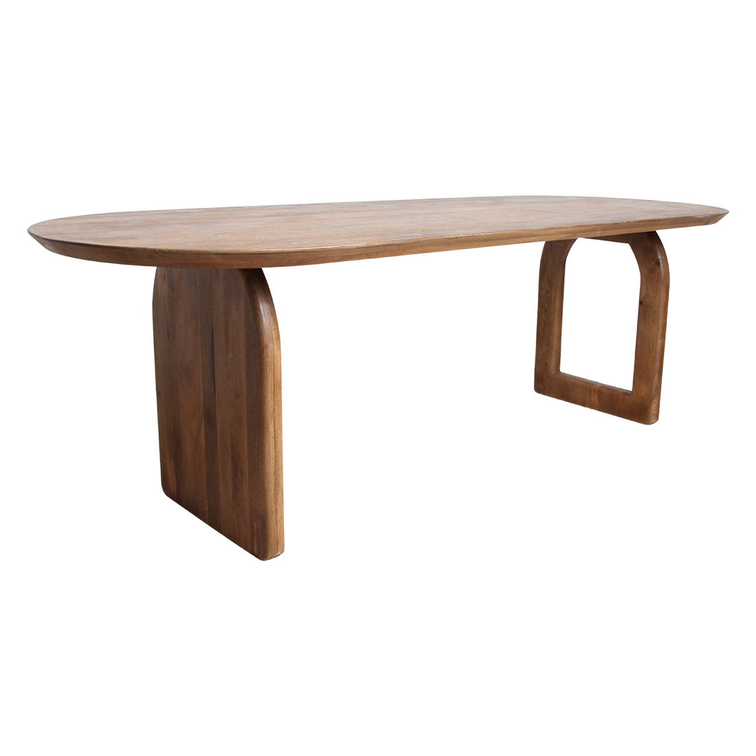 Bullnose Eettafel Mix Bruin 200cm Raw Materials