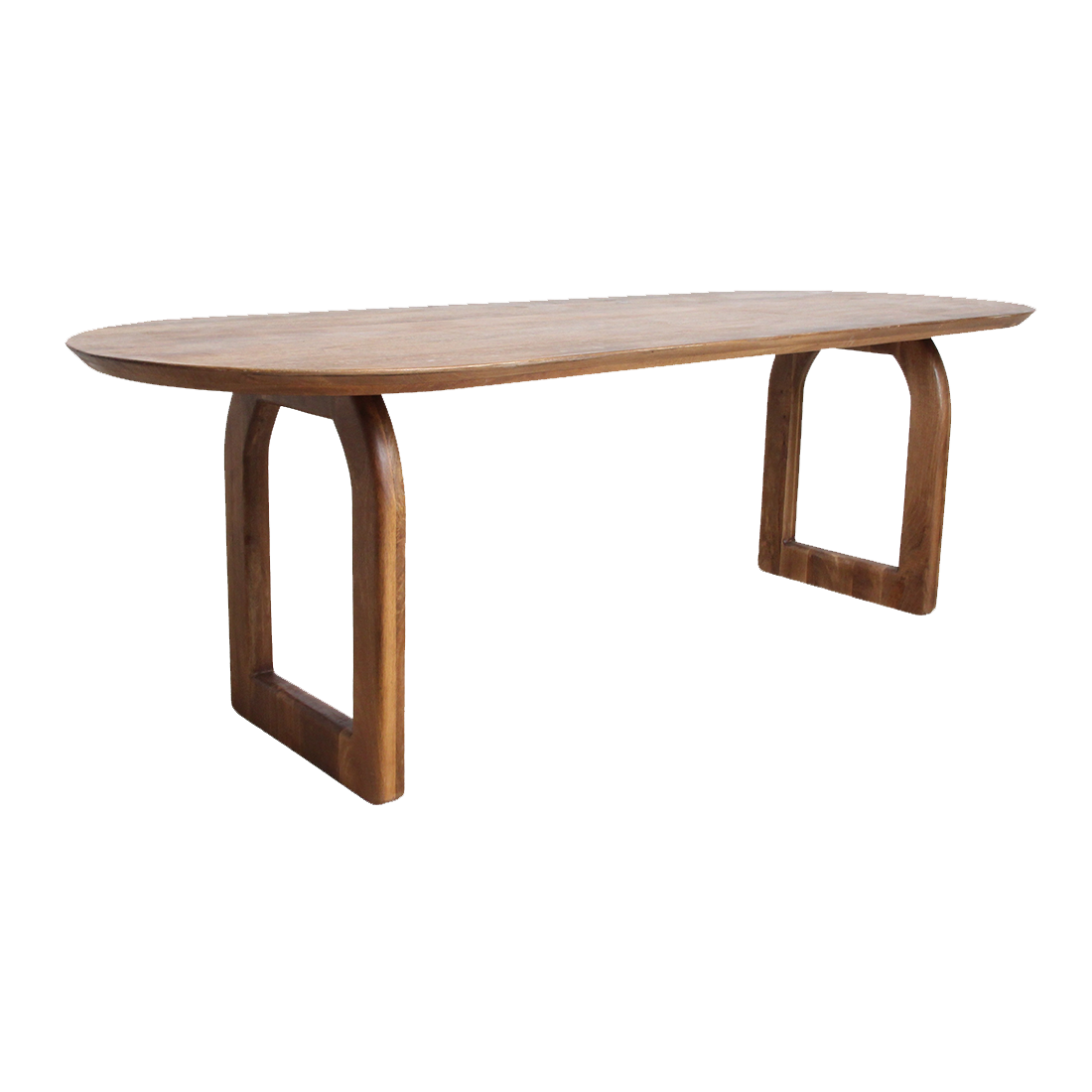 Bullnose Eettafel Open Bruin 240cm Raw Materials