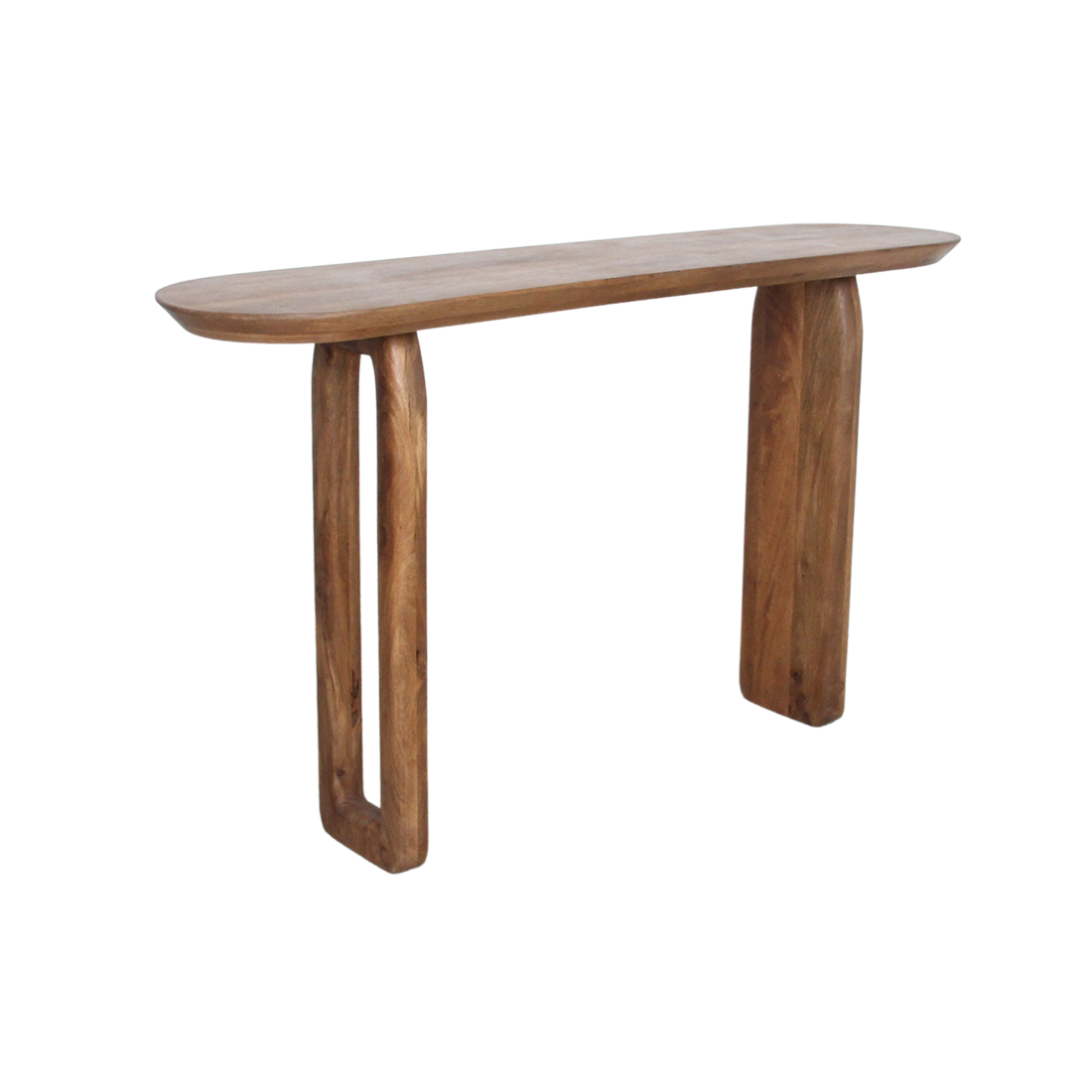 Bullnose Konsolentisch Braun Raw Materials