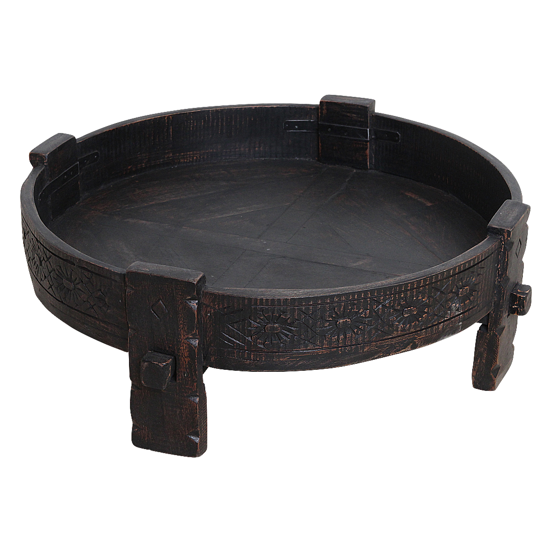 Beistelltisch Grinder Schwarz Raw Materials