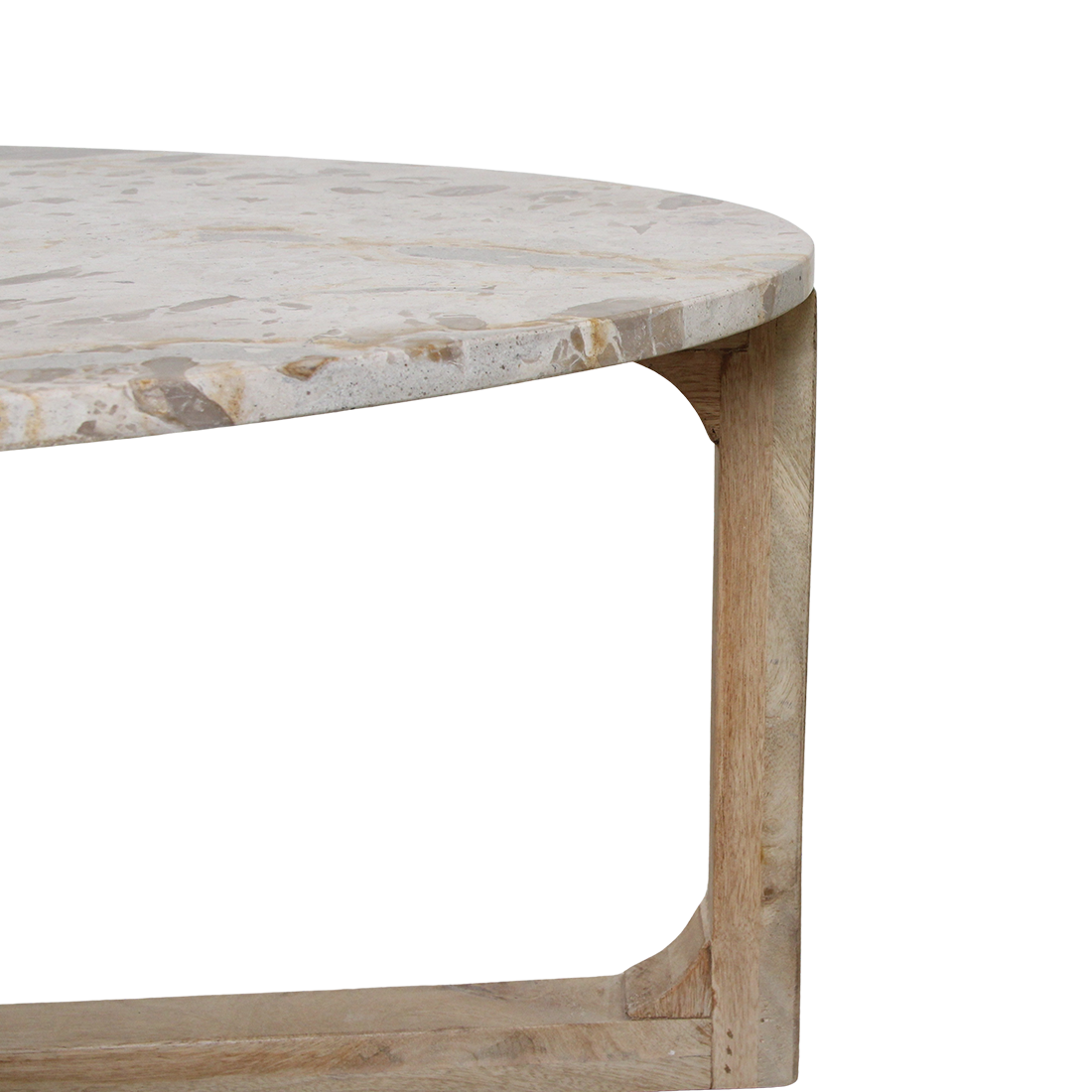 Marmeren Salontafel Ovaal Crème Raw Materials