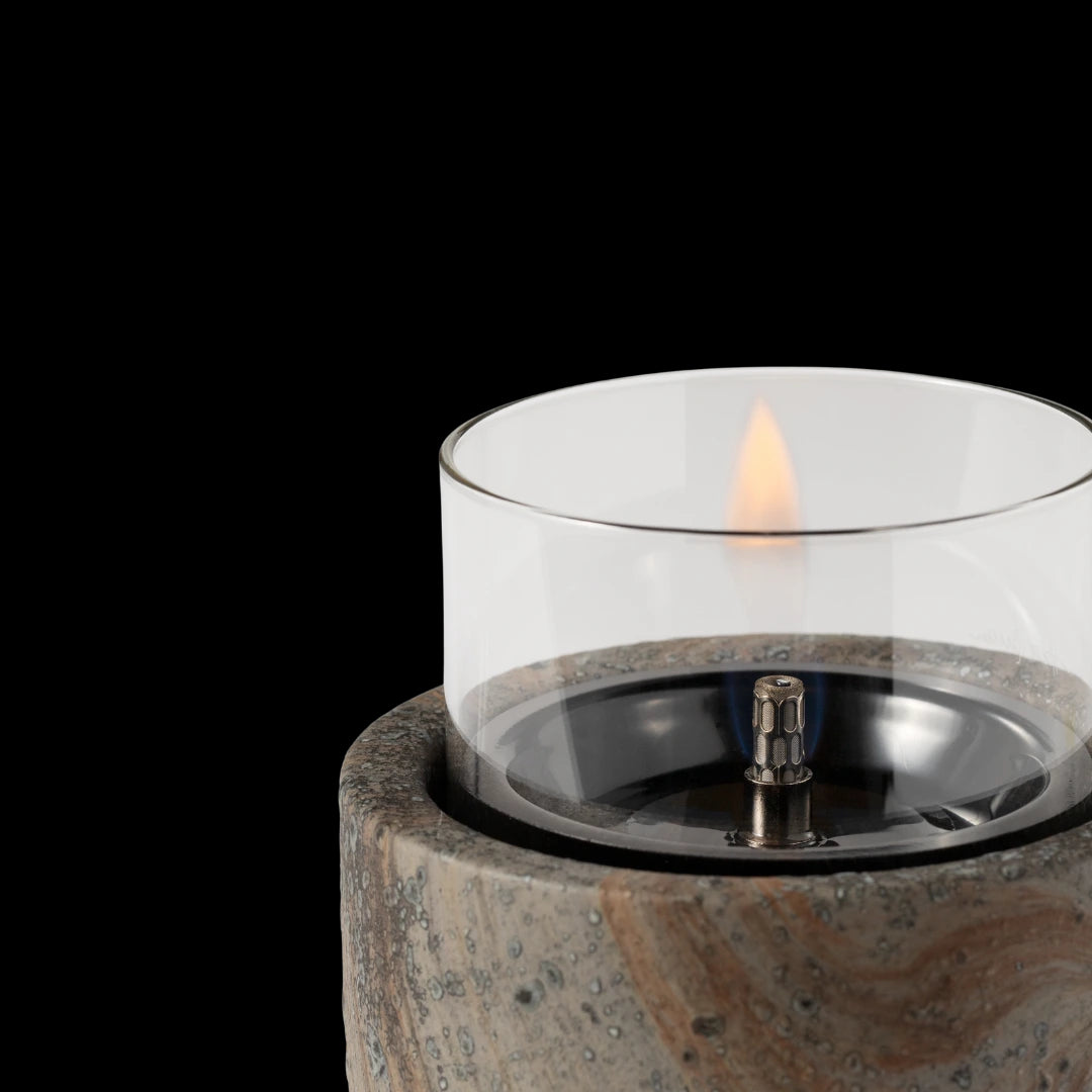 Sfeerkaars Slate 12 Mocha Eiken Tenderflame