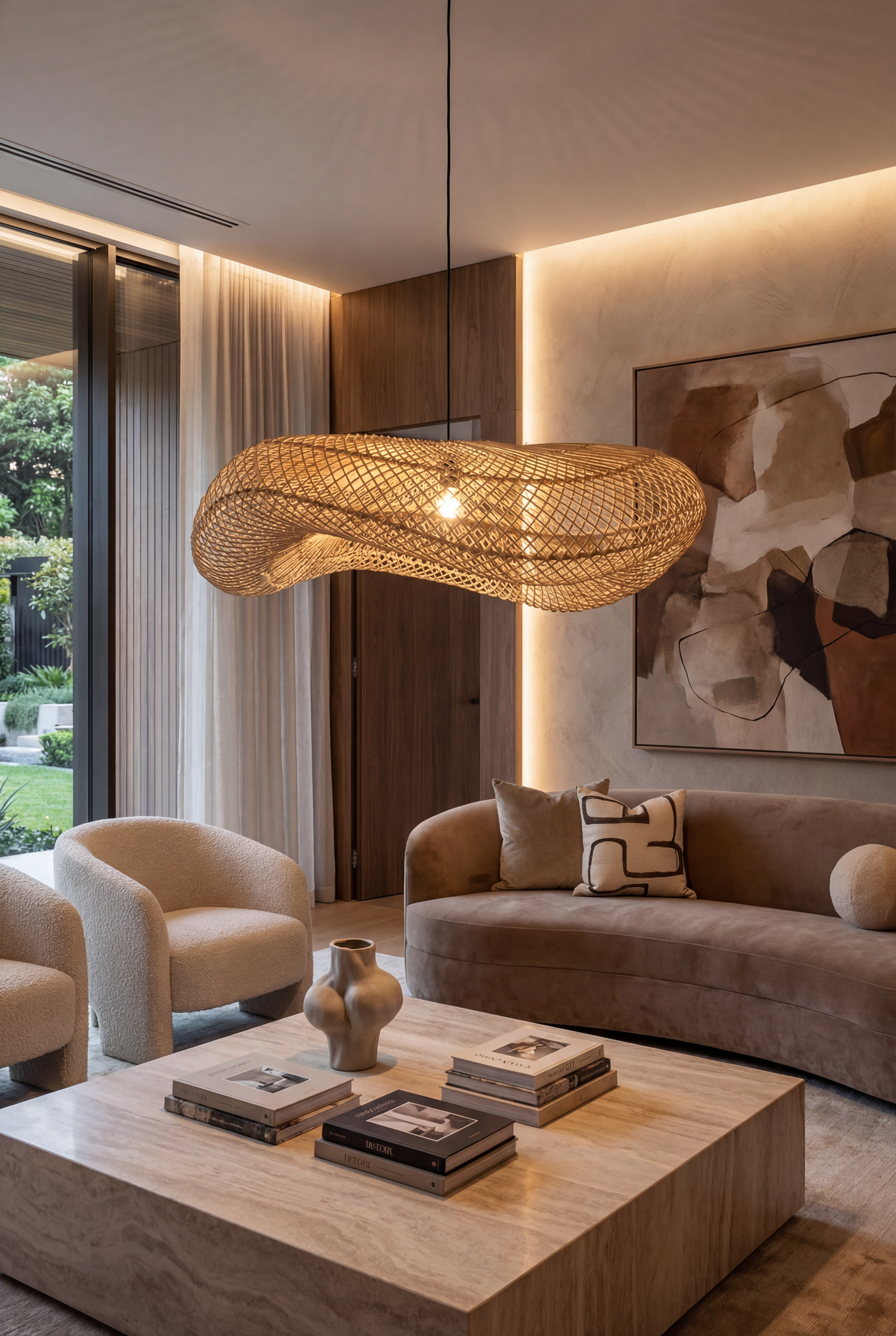 Wave Hanglamp Natural XL | Rotan lampen | Living Lovely