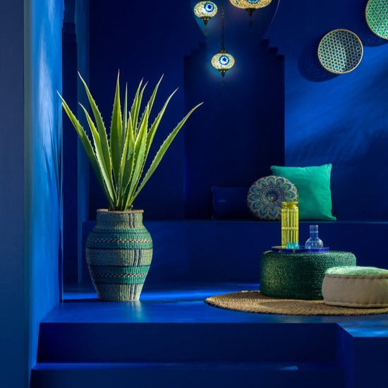 Agave Gebroken Wit Kunstmatig Groen 80x80x150cm - Kunstplant - J-Line - livinglovely.nl