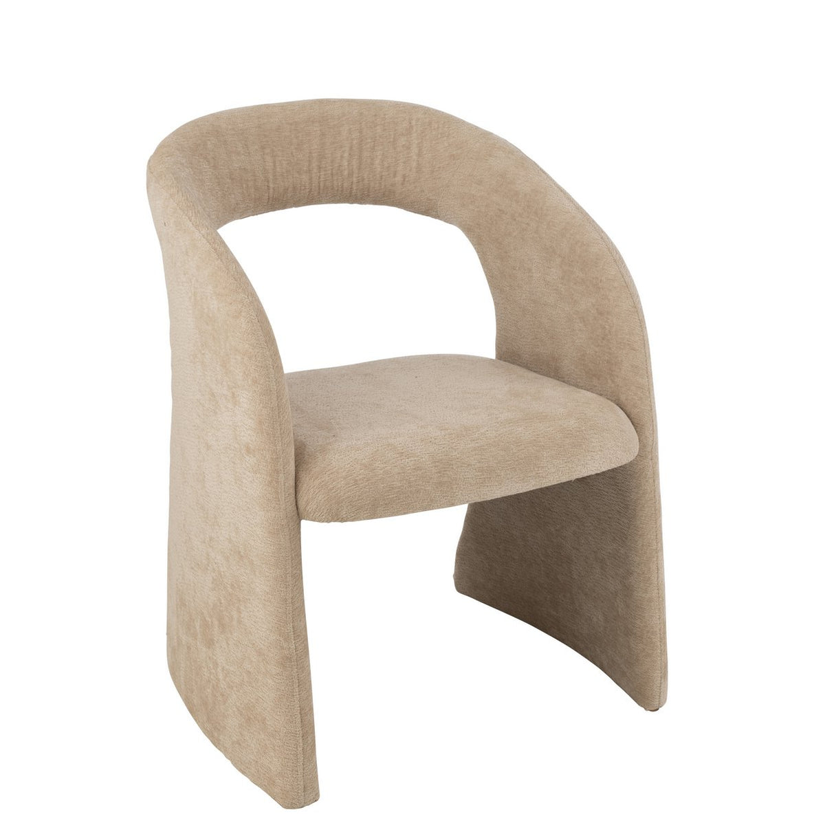 Anise Stoel Textiel Beige - Eetkamerstoel - J-Line - livinglovely.nl