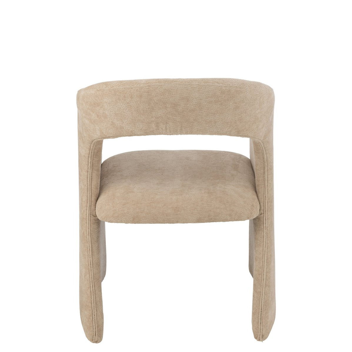 Anise Stoel Textiel Beige - Eetkamerstoel - J-Line - livinglovely.nl
