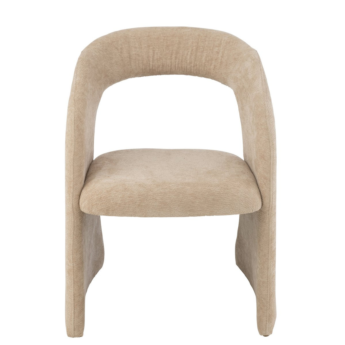 Anise Stoel Textiel Beige - Eetkamerstoel - J-Line - livinglovely.nl