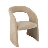 Anise Stoel Textiel Beige - Eetkamerstoel - J-Line - livinglovely.nl