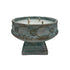 Artas Blue Cement Candle On Solid Stand Round L PTMD - Buitenkaars - PTMD - livinglovely.nl