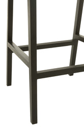 Barstoel Emma Teakhout Zwart Bruin J-Line - Barkruk - J-Line - livinglovely.nl