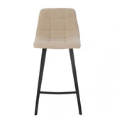 Barstoel Kent Metaal/Polyester Wit - Barkruk - J-Line - livinglovely.nl