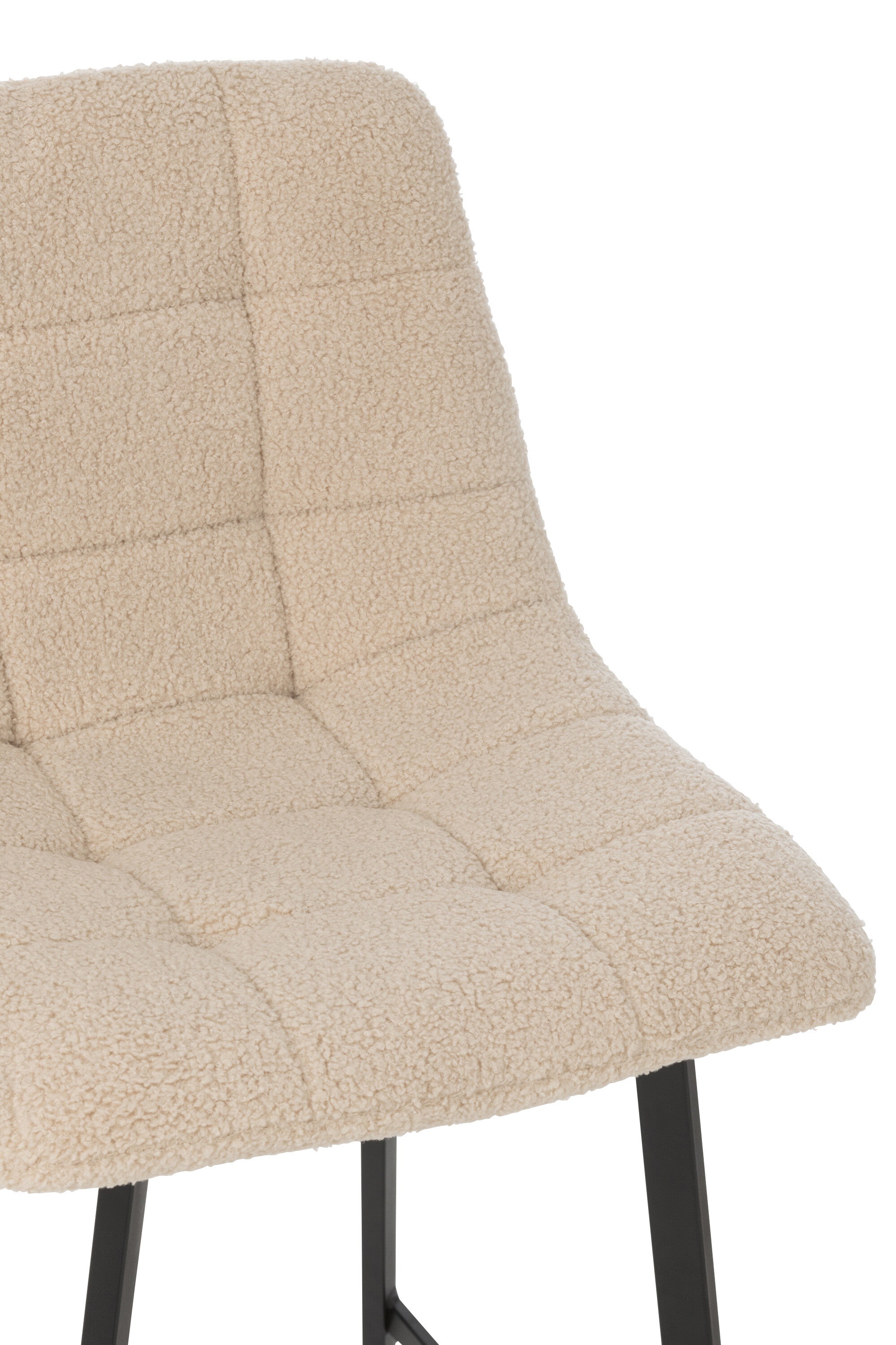 Barstoel Kent Metaal/Polyester Wit - Barkruk - J-Line - livinglovely.nl