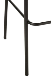 Barstoel Lone Multiplex/Metaal Zwart/Grijs - Barkruk - J-Line - livinglovely.nl