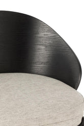 Barstoel Lone Multiplex/Metaal Zwart/Grijs - Barkruk - J-Line - livinglovely.nl