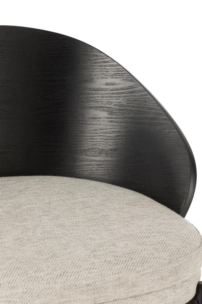 Barstoel Lone Multiplex/Metaal Zwart/Grijs - Barkruk - J-Line - livinglovely.nl