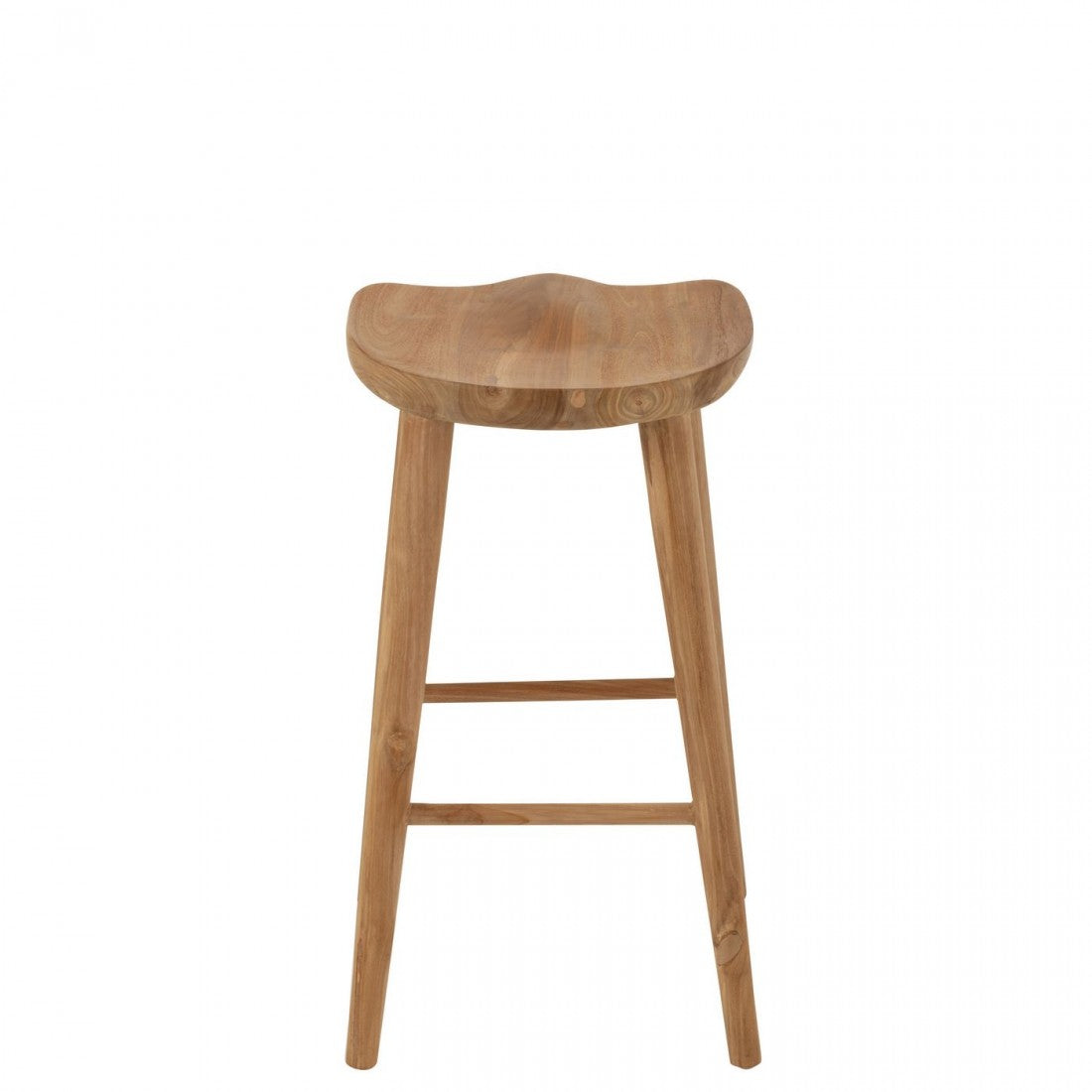 Barstoel Mika Teak Naturel - Barkruk - J-Line - livinglovely.nl