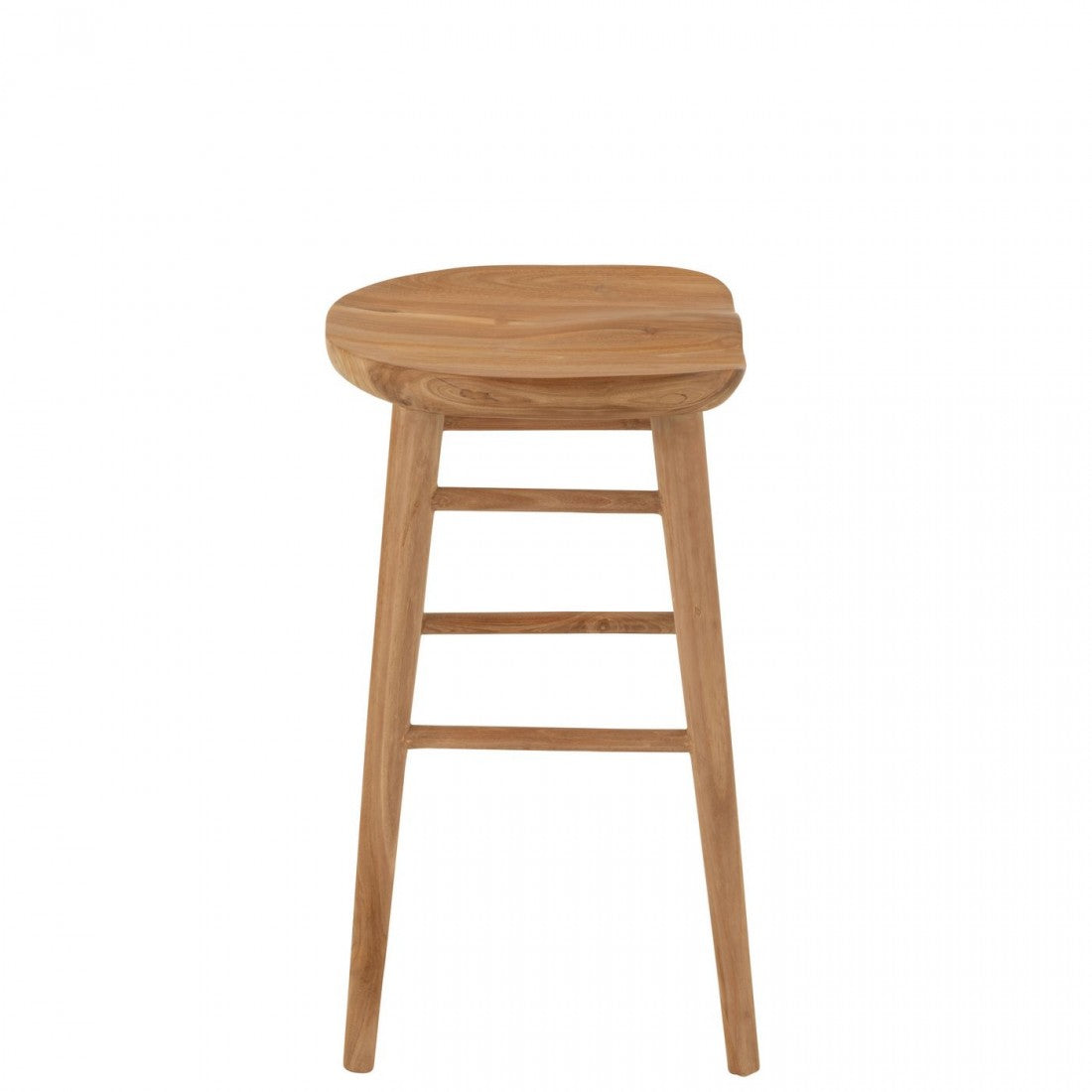Barstoel Mika Teak Naturel - Barkruk - J-Line - livinglovely.nl