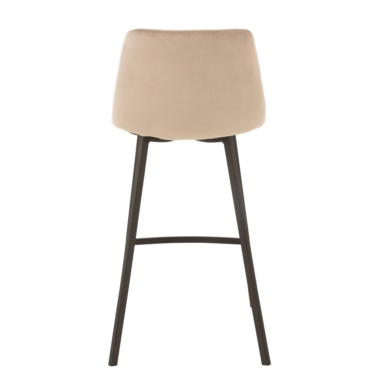 Barstoel Olivier Textiel/Metaal Beige - Barkruk - J-Line - livinglovely.nl