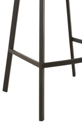 Barstoel Stephane Textiel/Metaal Donkergrijs – J-Line - Barkruk - J-Line - livinglovely.nl