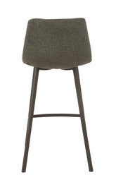 Barstoel Stephane Textiel/Metaal Donkergrijs – J-Line - Barkruk - J-Line - livinglovely.nl