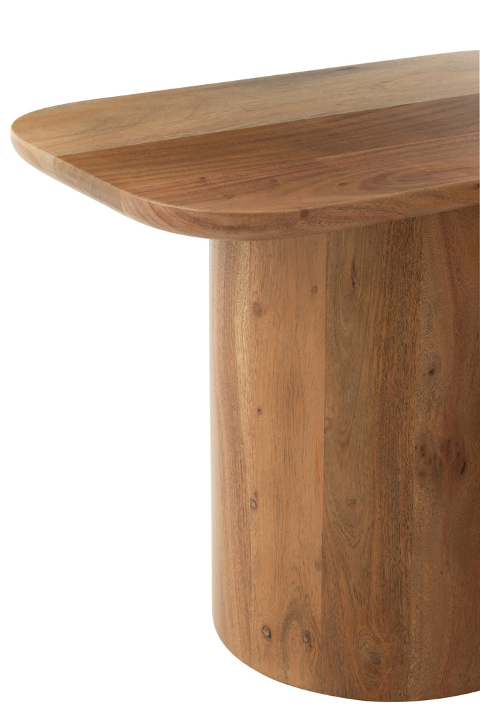 Bijzettafel Acacia Hout Nature Set van 2 - Bijzettafel - J-Line - livinglovely.nl