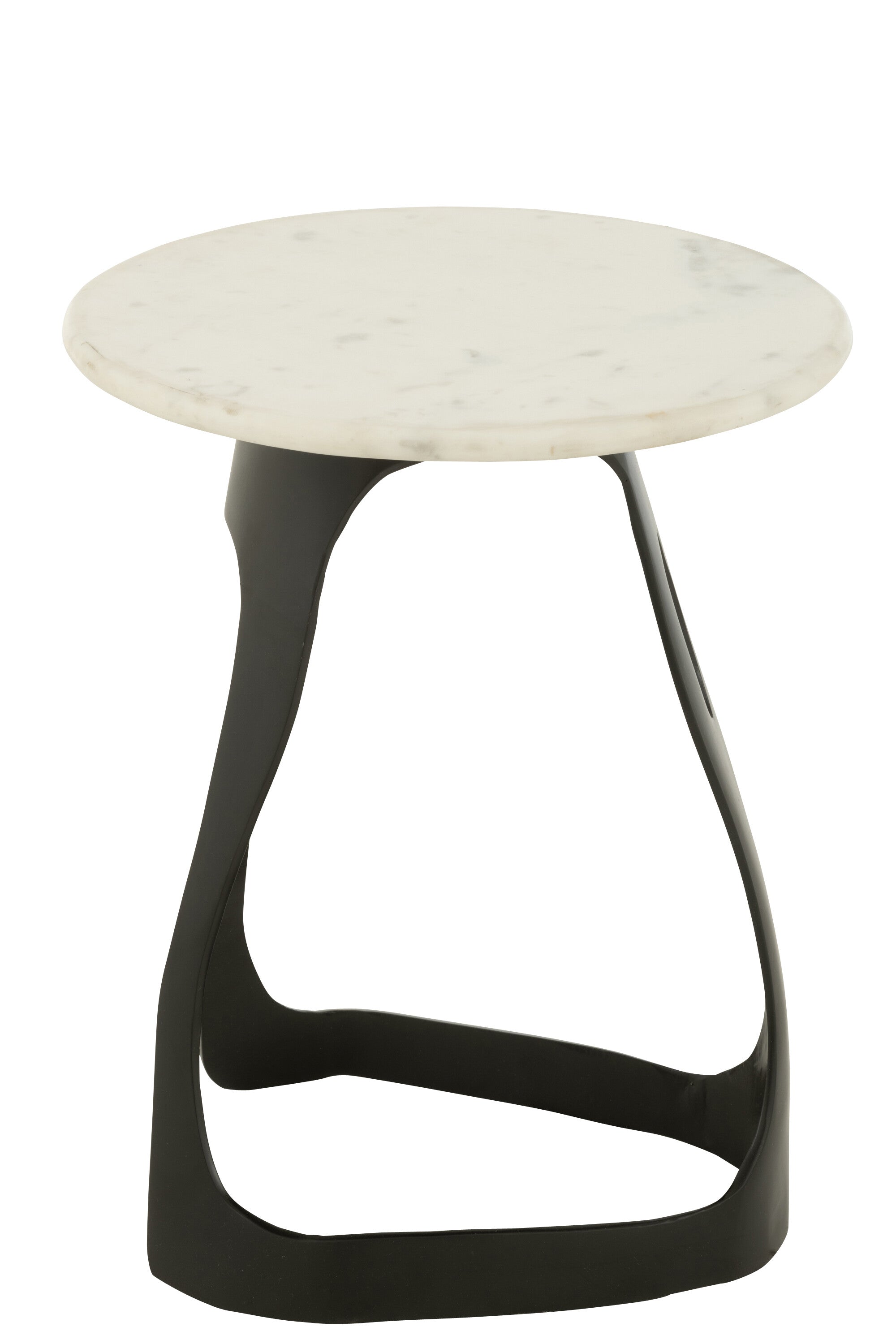 Bijzettafel Aluminium/Steen Zwart/Wit Large J-Line - Bijzettafel - J-Line - livinglovely.nl