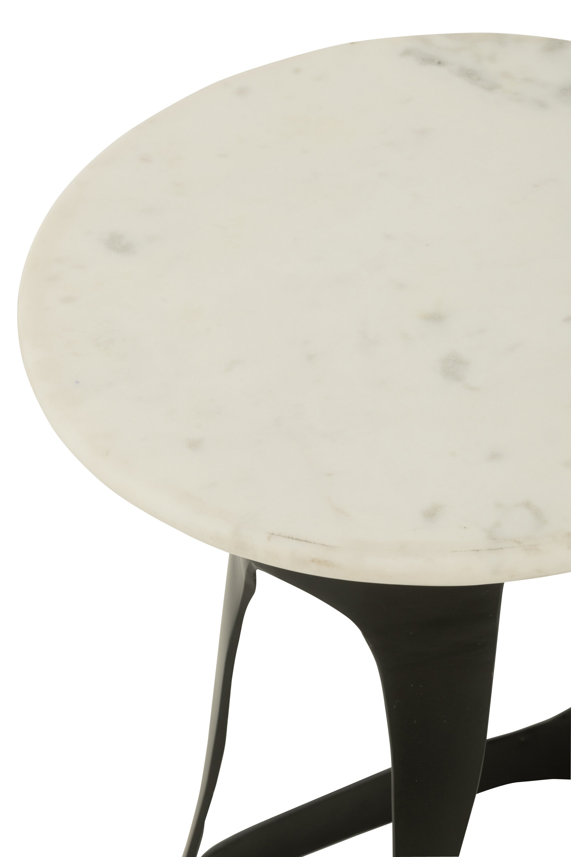 Bijzettafel Aluminium/Steen Zwart/Wit Large J-Line - Bijzettafel - J-Line - livinglovely.nl