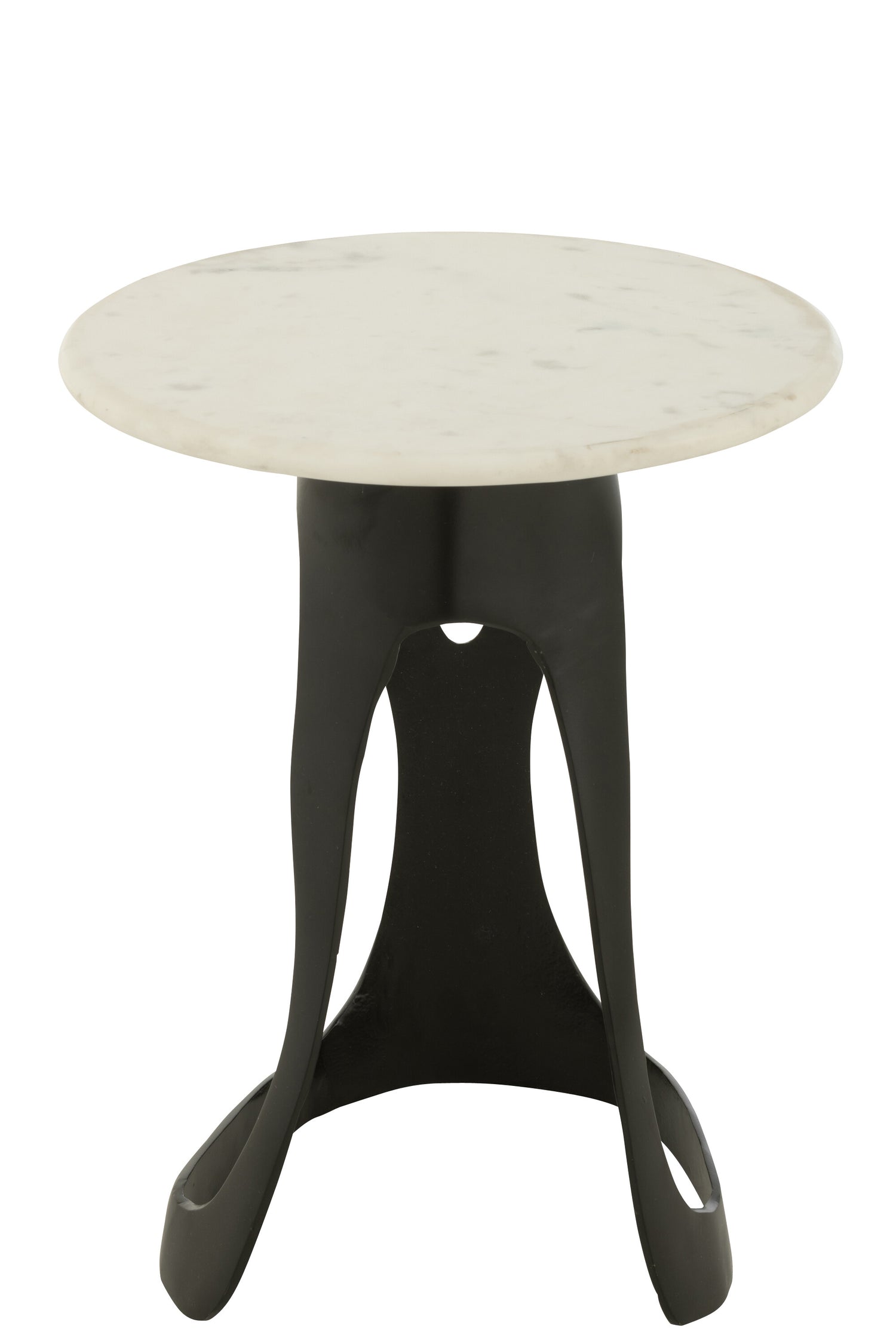 Bijzettafel Aluminium/Steen Zwart/Wit Large J-Line - Bijzettafel - J-Line - livinglovely.nl