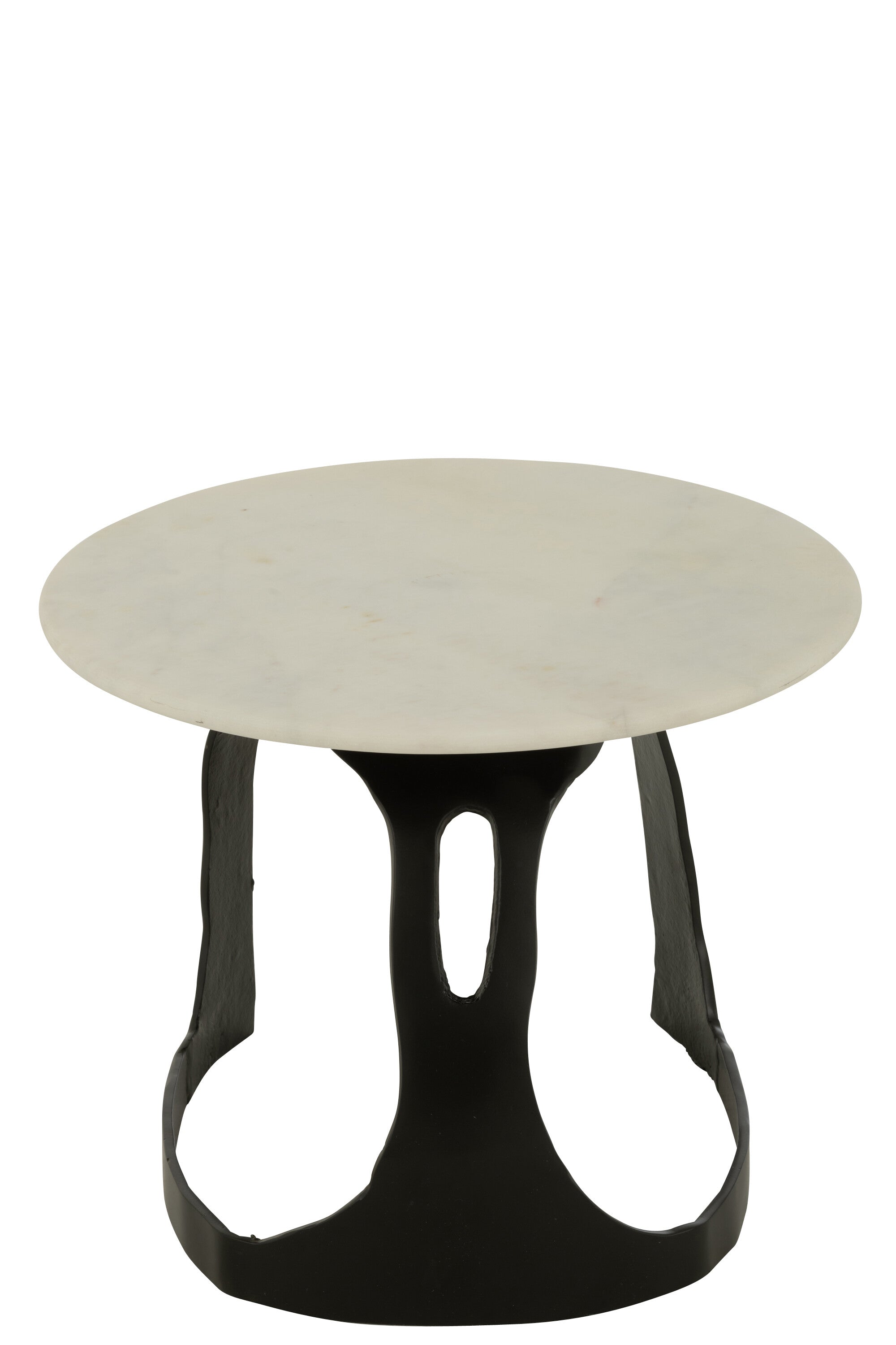Bijzettafel Aluminium/Steen Zwart/Wit Small J-Line - Bijzettafel - J-Line - livinglovely.nl