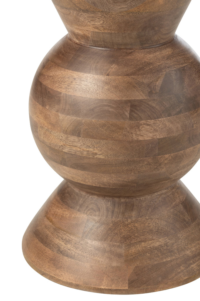 Bijzettafel Candy Mango Hout Bruin - Bijzettafel - J-Line - livinglovely.nl