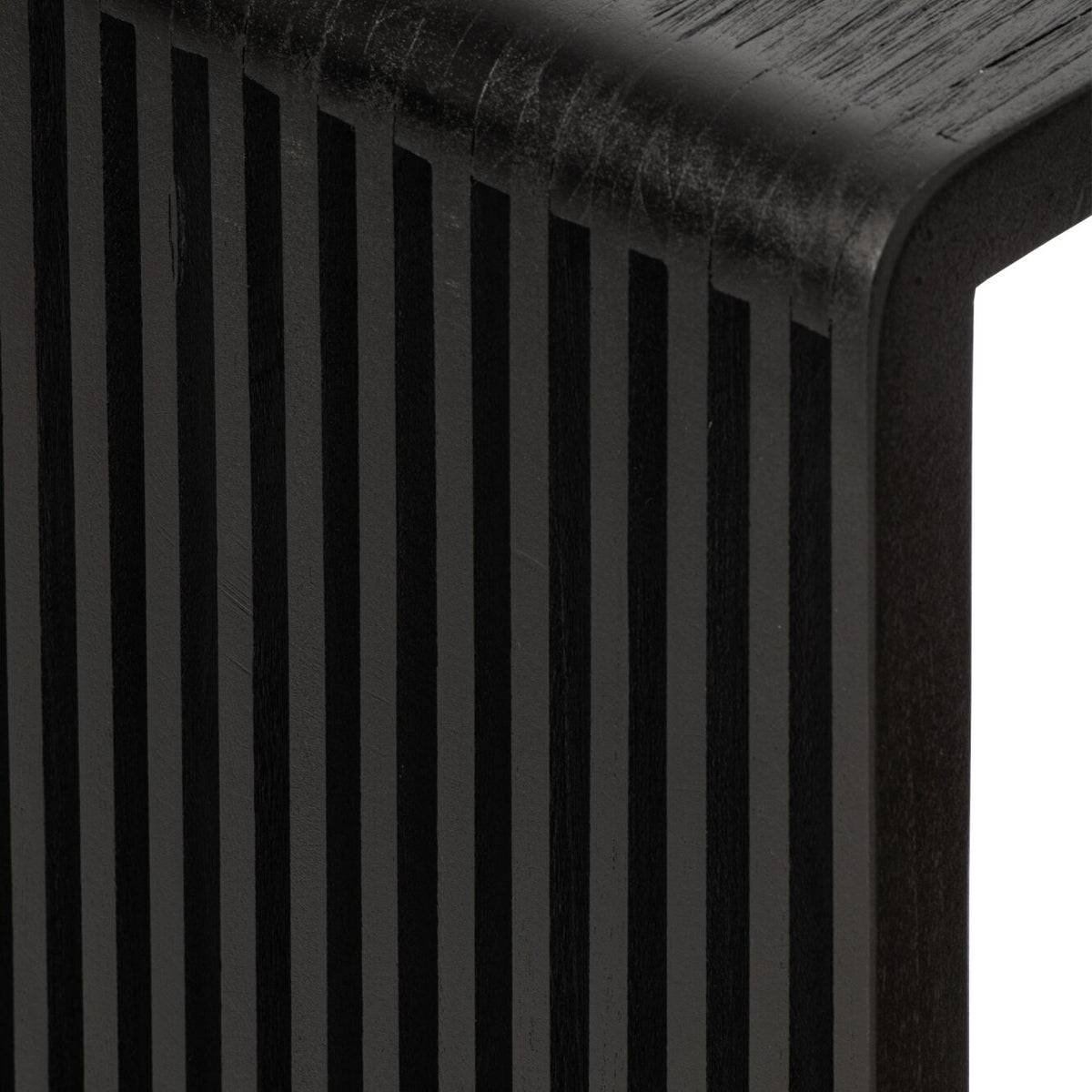 Bijzettafel Latten Gerecycled Hout Zwart J-Line