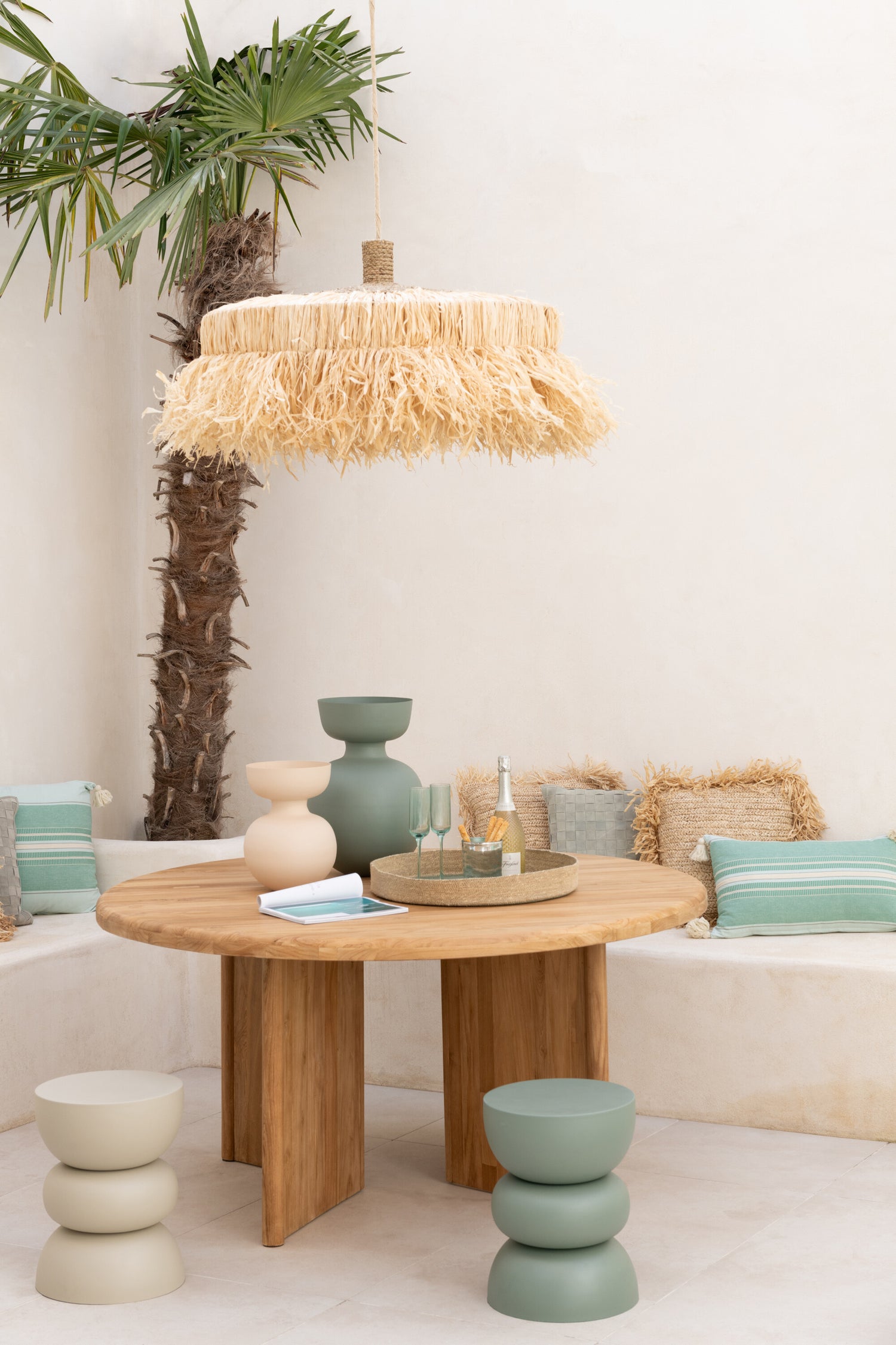Bijzettafel Lise Ijzer Ivoor - Bijzettafel - J-Line - livinglovely.nl