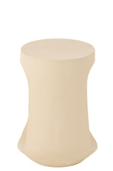 Bijzettafel Mangohout Wit - Bijzettafel - J-Line - livinglovely.nl