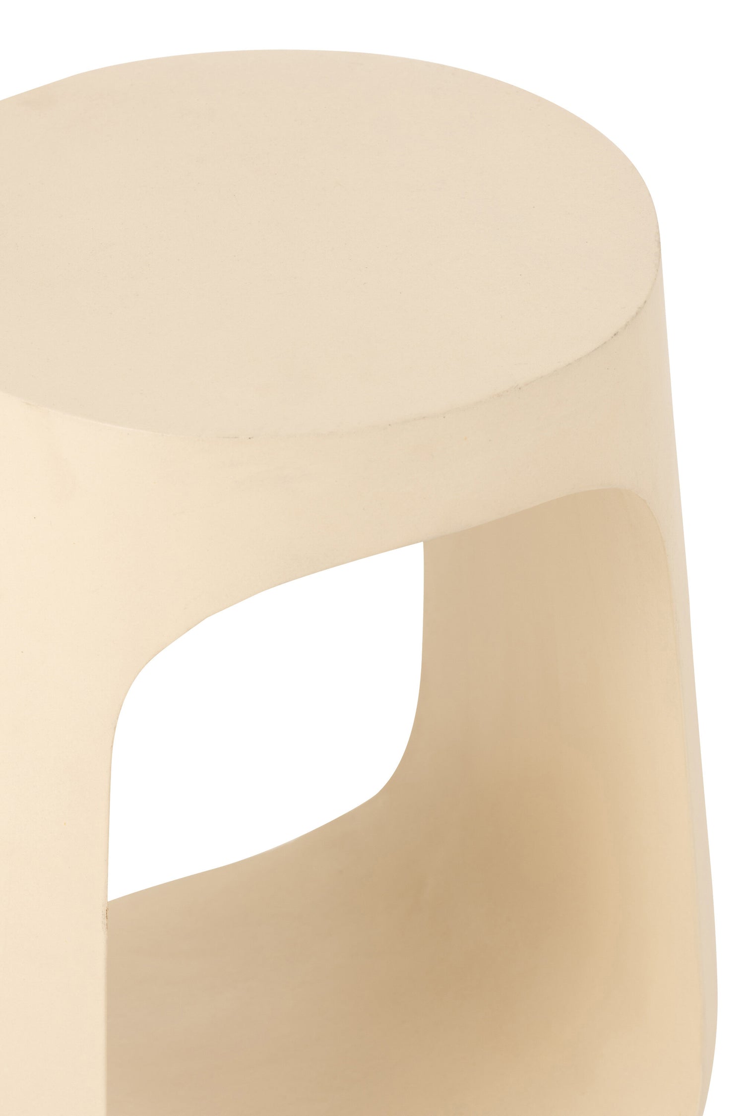 Bijzettafel Mangohout Wit - Bijzettafel - J-Line - livinglovely.nl
