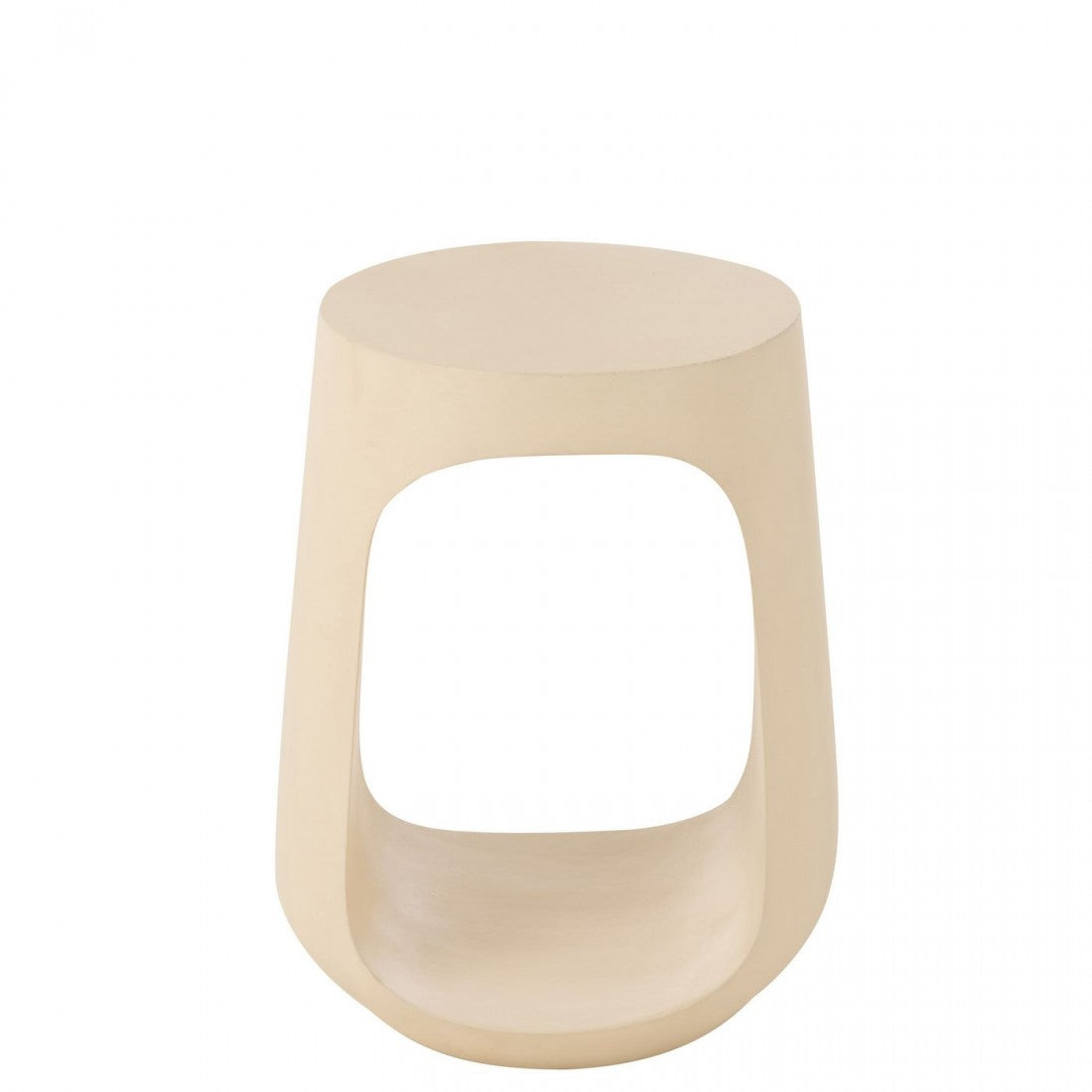 Bijzettafel Mangohout Wit - Bijzettafel - J-Line - livinglovely.nl