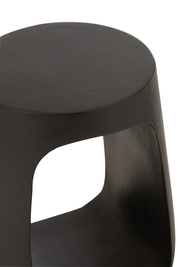 Bijzettafel Pod Gerecycleerd Hout Zwart - Bijzettafel - J-Line - livinglovely.nl