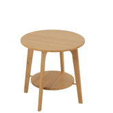 Bijzettafel Rond Bamboe Naturel Small - Bijzettafel - J-Line - livinglovely.nl