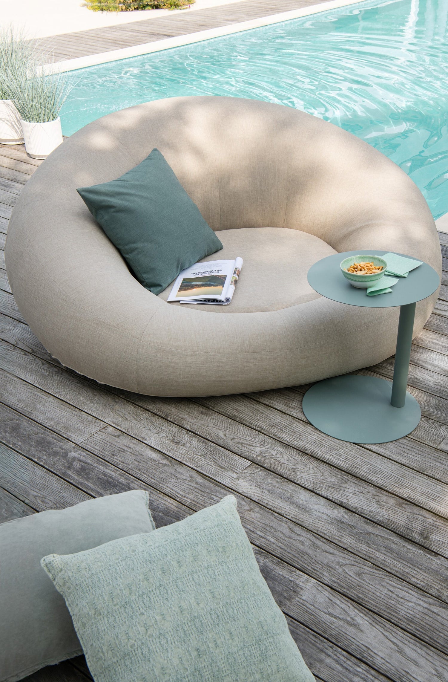 Bijzettafel Rond Metaal Groen - Bijzettafel - J-Line - livinglovely.nl