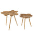 Bijzettafel Splash Teak Hout Naturel Set van 2 - Bijzettafel - J-Line - livinglovely.nl