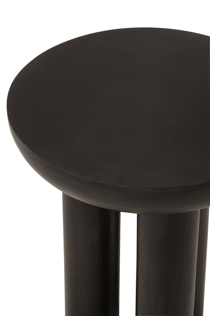 Bijzettafel Trio Mangohout Zwart - Bijzettafel - J-Line - livinglovely.nl