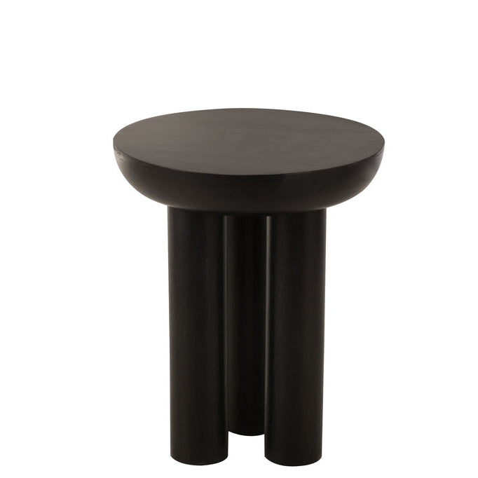 Bijzettafel Trio Mangohout Zwart - Bijzettafel - J-Line - livinglovely.nl