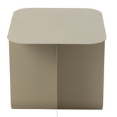 Bijzettafel Vierkant Metaal Beige - Bijzettafel - J-Line - livinglovely.nl