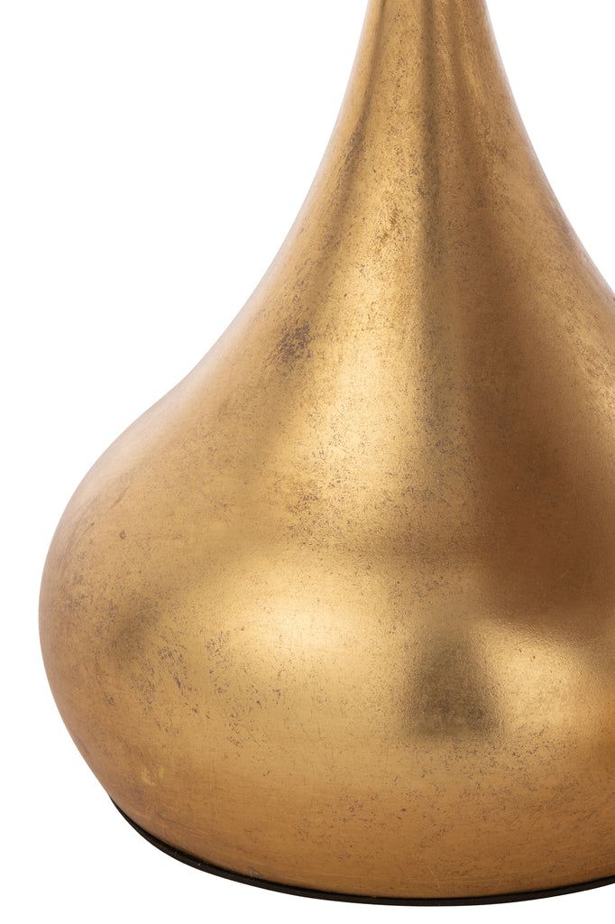 Bijzettafels Druppel Metaal Goud Set van 2 - Bijzettafel - J-Line - livinglovely.nl