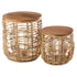 Bijzettafels Ellen Rotan Naturel Set van 2 - Bijzettafel - J-Line - livinglovely.nl