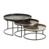 Bijzettafels Rond Aluminium Zwart/Mix Set van 3 - Bijzettafel - J-Line - livinglovely.nl