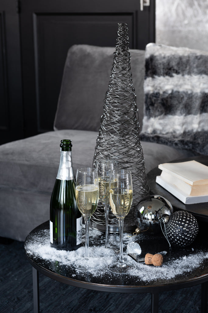 Bijzettafels Rond Aluminium Zwart/Mix Set van 3 - Bijzettafel - J-Line - livinglovely.nl