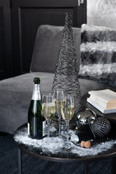 Bijzettafels Rond Aluminium Zwart/Mix Set van 3 - Bijzettafel - J-Line - livinglovely.nl