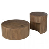 Bijzettafels Toge Mango Hout Bruin Set van 2 - Salontafel - J-Line - livinglovely.nl