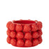 Bloempot Aardbeien Keramiek Rood Medium - Pot - J-Line - livinglovely.nl