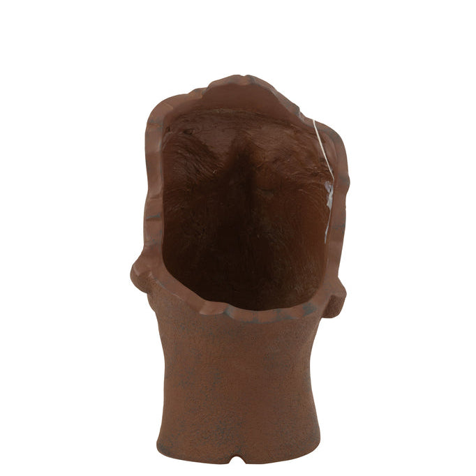 Bloempot David Klei Roest Small - Pot - J-Line - livinglovely.nl